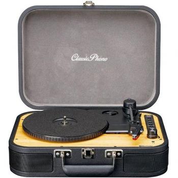 Tocadiscos Lenco TT-116 Retro Koffer con Bluetooth y USB, 3 velocidades, Negro