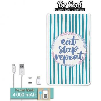Becool® - Batería Externa Power Bank 4000 mah + Gratis 1 cable USB-MicroUsb