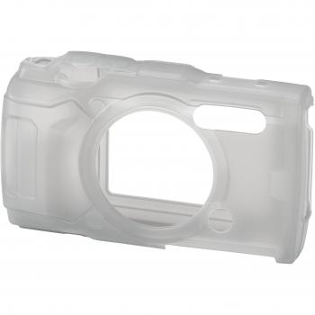 Olympus CSCH-126 - Funda de Silicona para cámana Tough TG-5, Color Negro