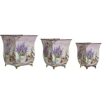 Macetero DKD Home Decor Metal Lila