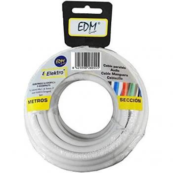 Carrete manguera plana 3x1,5mm blanca 25mts (audio) - Cables de Ordenador