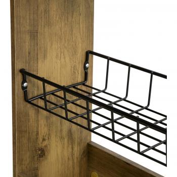 Estante de nicho móvil SoBuy BZR46-N con 3 niveles, carrito de almacenamiento estrecho para baño y cocina, dimensiones 60 x 20 x 70 cm, material madera