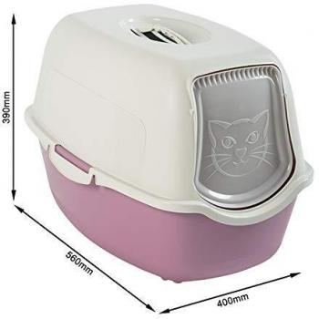 Rotho Bailey Rothopro Cat Litter Box Sky Blue Base und weißer Deckel