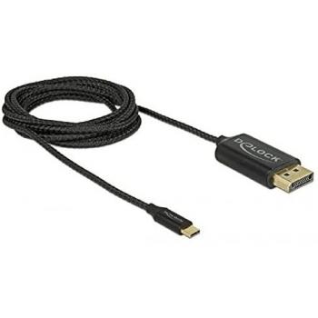 DeLOCK 83710 Adaptador de Cable de Vídeo USB Tipo C a DisplayPort 2 m Negro