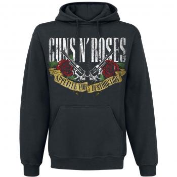 Guns N' Roses Appetite For Destruction - Banner Hombre Sudadera con Capucha Negro M