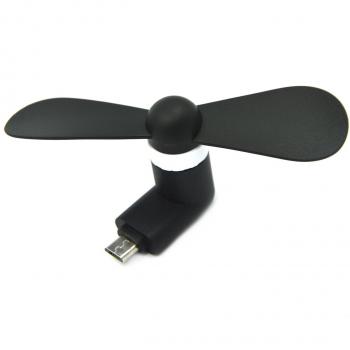 Gosear Mini Portátiles 5 Pin Ventilador Micro Fan de Desmontable para Teléfono Celular Teléfono Móvil Android HTC One Samsung Galaxy S6 S7 Google Nexus 5,Negro