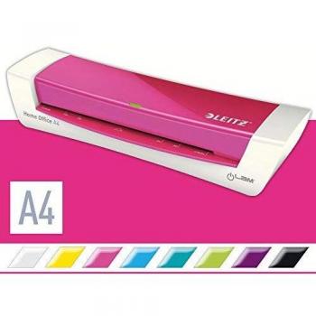Leitz WOW 73680023 - Plastificadora A4, iLam, color rosa metálico