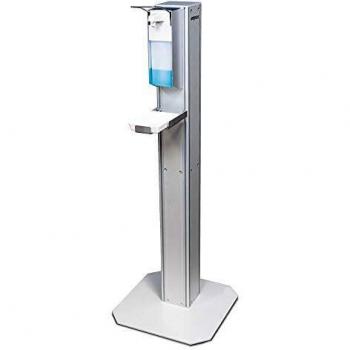 EEPOS M0010054 Columna del dispensador de desinfectantes móviles con bandeja de goteo y dispensador