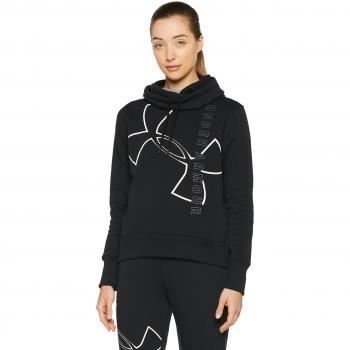 Under Armour Big Logo WM Cotton Hoodie Sudadera, Mujer, Negro