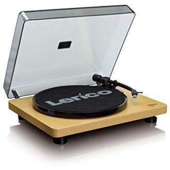 Tocadiscos LENCO L-30WD Madera, 33,45 rpm, Salida de línea RCA y USB