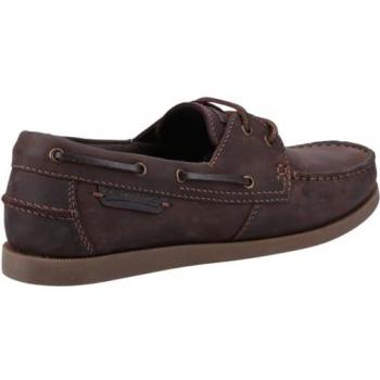 Cotswold Waterlane Memory Foam Leather Boat Shoes - Men's Size UK 8 - Brown