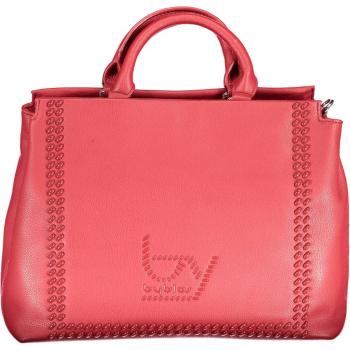 Byblos Elegant Red Two-Compartment Handbag with Logo Detail