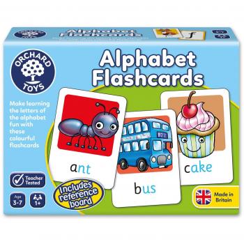 Tarjetas Didácticas del Alfabeto Orchard Toys - 26 Tarjetas Educativas a Doble Cara para Niños de 3 a 7 Años, Juguete Educativo Kiwi Verde Limón