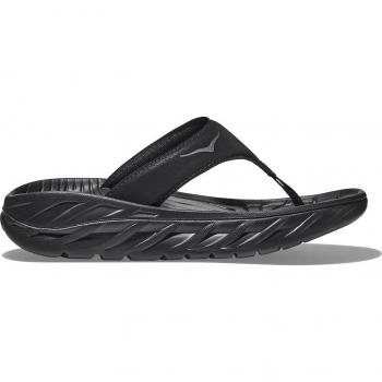 Hoka Women's Ora Recovery Flip Casual Sandals in Black/Dark Gull Grey