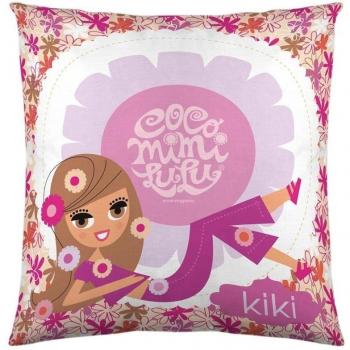 Robin Zingone Funda de Cojín Nini & Kiki Verde / Blanco 60 x 60 cm