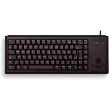 Teclado Compacto Cherry G84-4400 con Trackball, USB, Mecánico, Negro, Disposición Americana (QWERTY)
