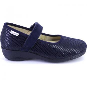 Zapatos Mary Janes de mujer Biomedic 5156 Serpiente azul marino con velcro