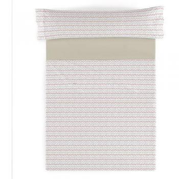 Juego de Sábanas Cloe Rosa 4 Piezas para Cama de 160 cm - 50% algodón / 50% poliéster - 144 Hilos