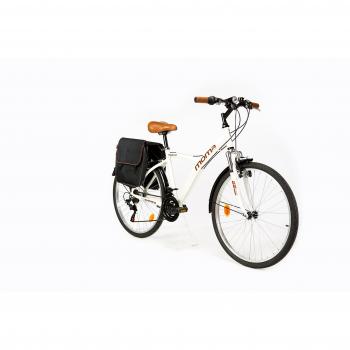 Moma Bikes Bicicleta Trekking / Paseo HYBRID 26, Alu, SHIMANO 18V, Susp. Delant.