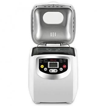 Máquina de pan Girmi MP20, capacidad 1 kg, peso 19 gramos, función sin gluten, potencia 600w, color blanco