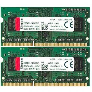 Kingston ValueRAM 1600MHz DDR3L NonECC CL11 SODIMM 8GB Kit*