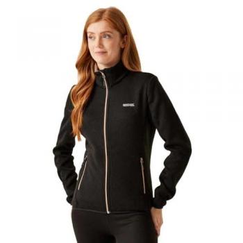 Regatta Women's Newhill Full Zip Fleece Jacket - Black Warm Taupe