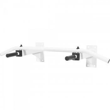 Barra de Dominadas para Pared Gorilla Sports - Montaje en pared, color blanco, fabricada en acero resistente, capacidad de carga alta, diseño ergonómico para múltiples agarres y fácil instalación