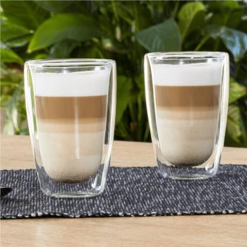 Juego de vasos para café macchiato 2 unidades transparente 400 ml
