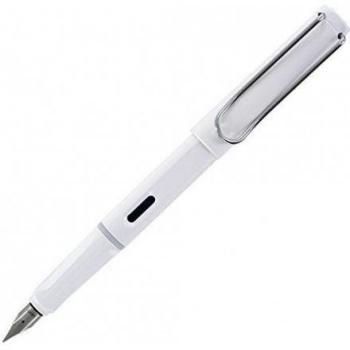 Pluma Estilográfica Lamy Safari Blanca Trazo Medio
