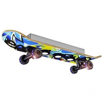 Lámpara de Techo LED Easy Cruiser Graffiti, diseño monopatín, función de atenuación y luz cálida