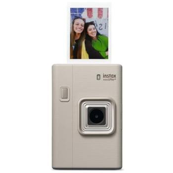 Cámara Instantánea Híbrida Fujifilm Instax Mini LiPlay+ Beige Arena con Pantalla LCD y Función de Impresión Instantánea