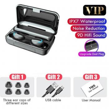 Auriculares Inalámbricos F9 TWS 5.0 Bluetooth Deportivos Impermeables con Pantalla Digital Táctil y Llamadas HD