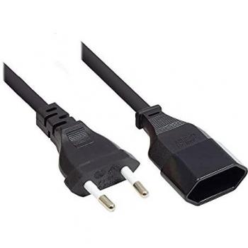 Prolongador Euro Tipo C Negro 0,75 mm² 0,2 m