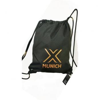 Mochila Gymsack Munich Premium Negro Dorado 7045022