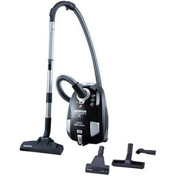 Hoover Space Explorer SL20 Aspiradora con Bolsa, Almacenamiento Nanopack, Cepillo Pelo Mascota, Parquet, Suelo Duro y alfombras, Filtros Epa, 700 W, 3 litros, 75 Decibelios, Plástico, Negro
