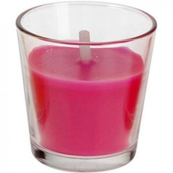 Koopman Vela Vaso Vidrio, Surtidos: Rosa, Verde, Naranja y amarilo, 7 x 7 x 7cm