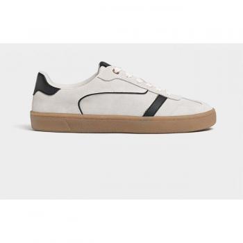 Stradivarius Leather trainers with pieces COMBINED