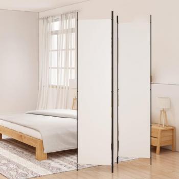 vidaXL 3-Panel Room Divider White 150x220 cm Fabric
