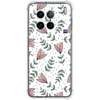 Funda de Silicona Antigolpes para Vivo X90 Pro 5G - Diseño Flores 01
