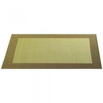 ASA 78051076 - Juego de manteles individuales de plástico cuadrados, 46 x 33 cm, color verde oliva