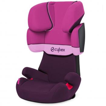 CYBEX Silver Silla de coche para niños Solution X, Grupo 2/3 15-36 kg, Desde los 3 hasta los 12 años aprox., Sin Isofix, Purple Rain