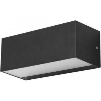 Aplique de Pared Ara E-27, Gris Urbano 1228000301 Forlight - Aplique exterior empotrable de pared para bombilla E27 en color gris