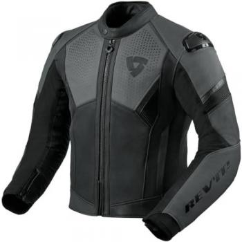 Revit Chaqueta de Moto Matador Negro-Gris, cuero, color negro y gris, talla 52