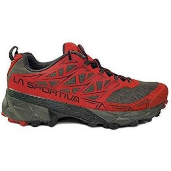 LA SPORTIVA Akyra, Zapatillas de Mountain Running Hombre, Carbon/Chili, 46 EU