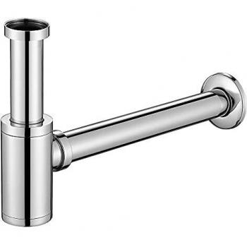 ONECE Sifón Universal para Lavabo 1-1/4x32 mm, Tubo de Sifón Antiolores Ajustable en Altura, Desague Lavabo de Acero Inoxidable para Lavabo de Baño Alta Calidad, Antifugas, Cromado