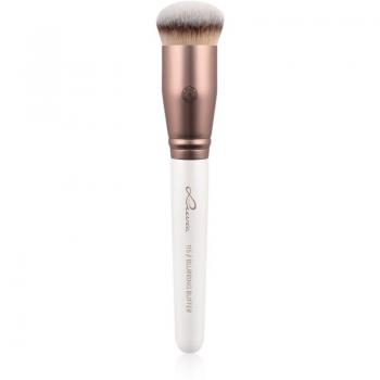 Luvia Prime Vegan Blurring Buffer Foundation and Powder Brush 115 (Pearl White / Metallic Coffee Brown) 1 Piece