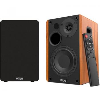 Altavoces Bluetooth Wiibo Oxy 405BT de 4 Pulgadas en Nogal