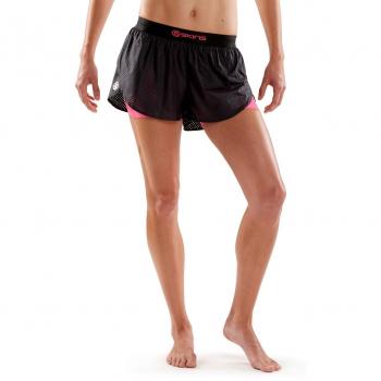 skin' S skins dnamic 2 en 1 Short de compresión 2 en 1 para mujer, Mujer, color Lampone, tamaño medium