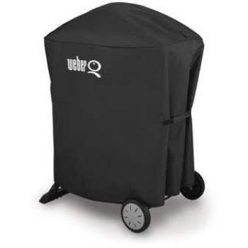 Weber Q and Baby Q Portable Cart Cover for Weber Q100/1000 & Q200/2000 w/Portable Cart Black Grill Cover