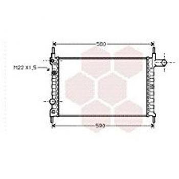 Radiador de refrigeración del motor VAN WEZEL 37002150 - Radiador Internacional 37002150